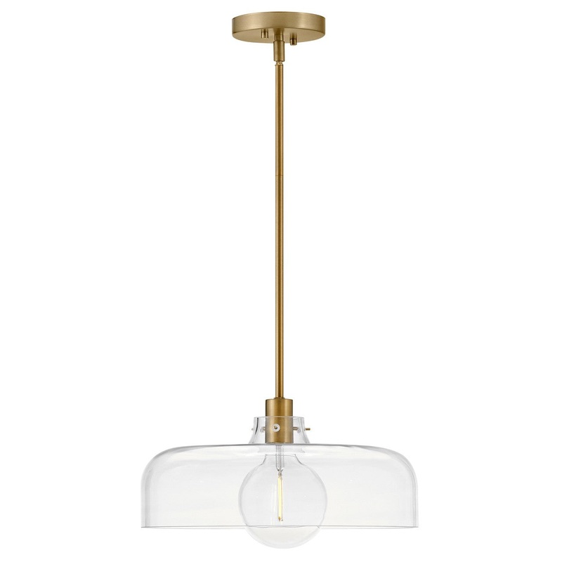LED Pendant from the Maisie Collection in Lacquered Brass Finish by Lark