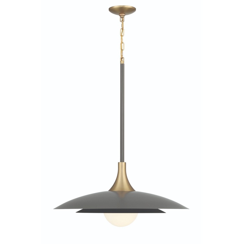 LED Pendant from the Welsh Collection in Gray Finish by Eurofase