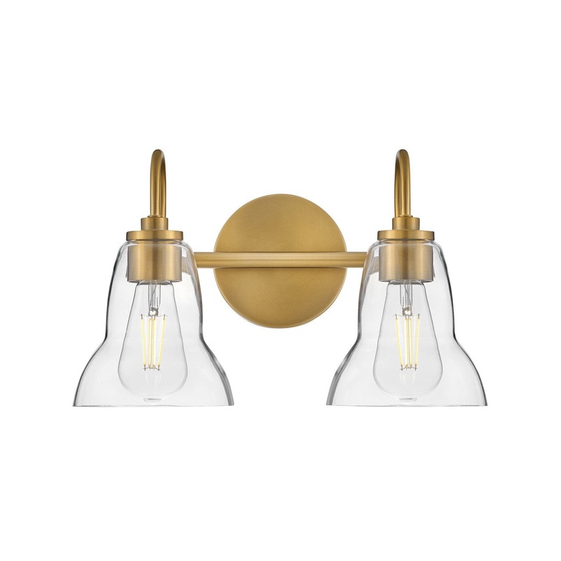 LED Vanity from the Vera Collection in Lacquered Brass Finish by Lark