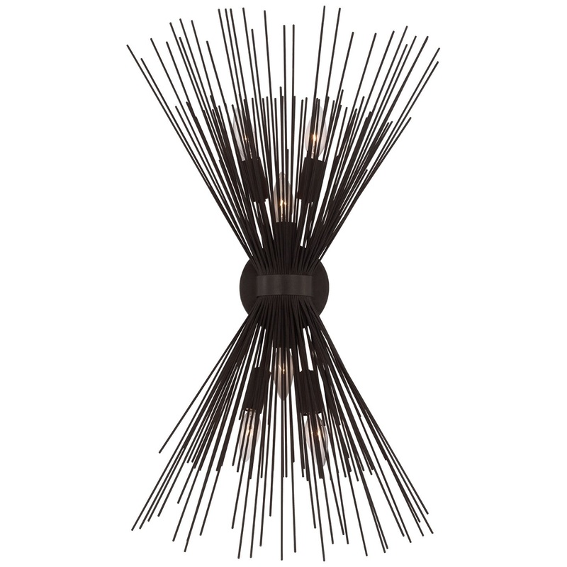 LED Wall Sconce from the Strada Collection in Aged Iron Finish by Visual Comfort Signature
