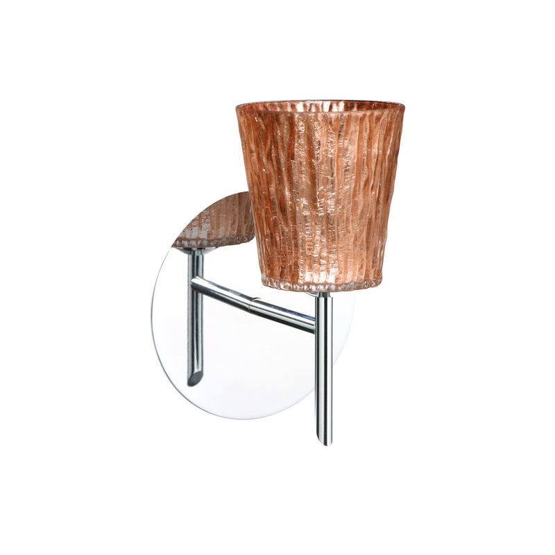One Light Wall Sconce from the Nico Collection in Chrome Finish by Besa