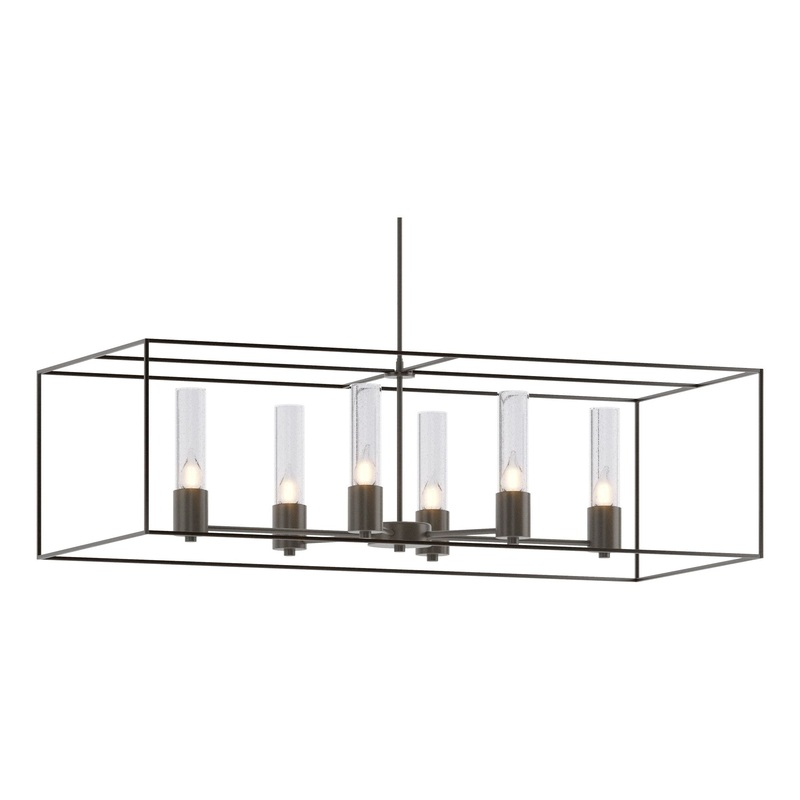 Portico Pendant Dark Smoke Oil Rubbed Bronze Seeded Clear Glass (II)