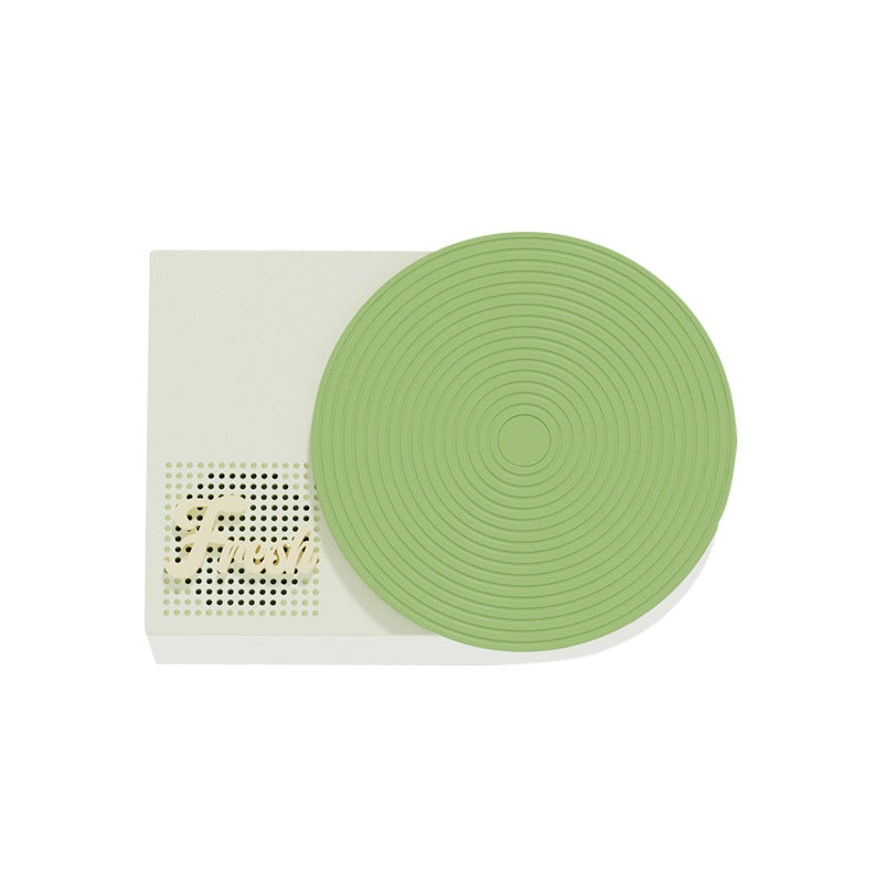 Retro Phonograph Bluetooth Speaker – Rotating Disc, Bluetooth 5.3, AUX/TF Card, 8H Playtime(Pink Green)