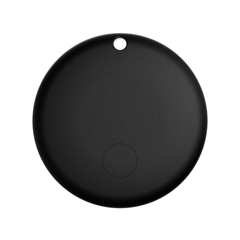 (Round Black) Mini GPS Tracker – Apple Find My Enabled, Key Finder, Wallet Locator, Anti-Theft Tag