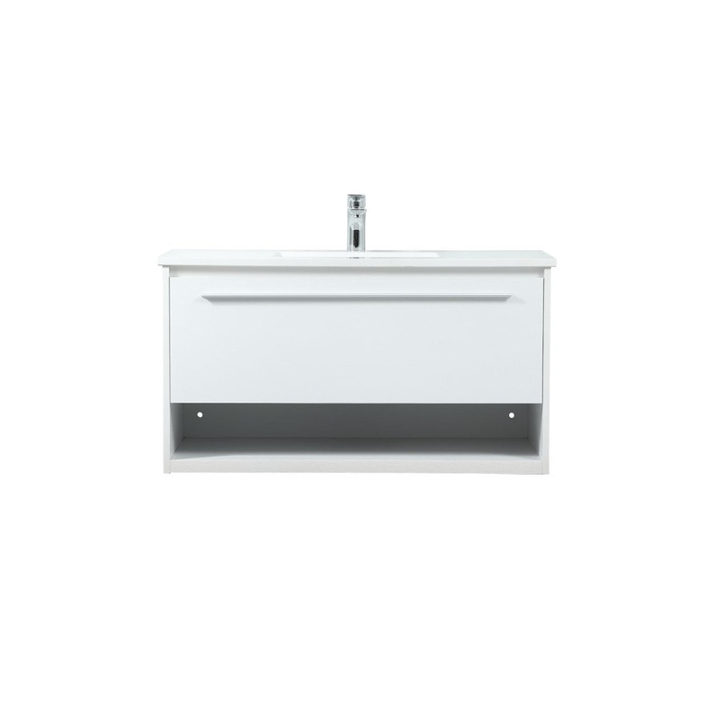 Vanity Sink Set from the Roman Collection in White Finish by Elegant Lighting