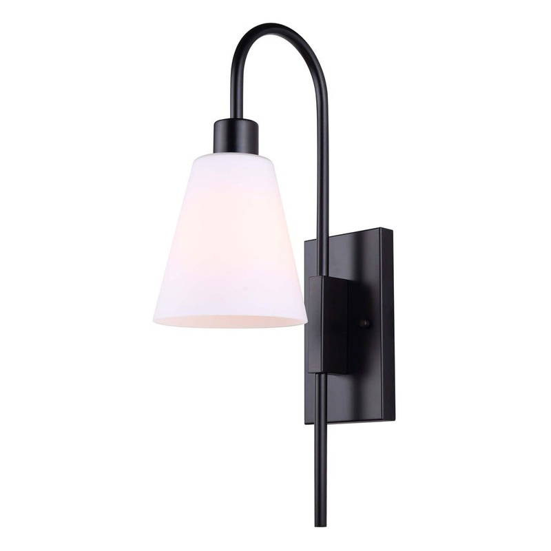 Canarm IVL1132A01BK Wyler One Light Wall Sconce Matte Black