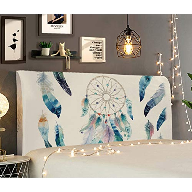 Copri Testata Letto Matrimoniale Elastica, Fodera Elastica Protezione Peluche Testata Addensare Elastico All-inclusive Coperchio Europeo Soft Cover Lavabile,C-180 * 70CM