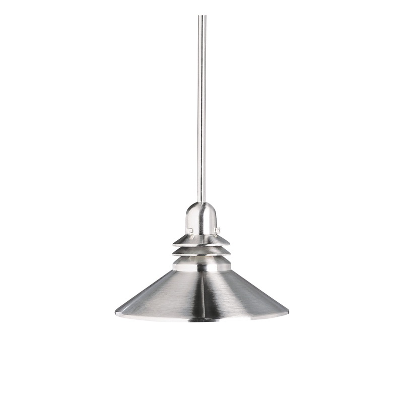 Kichler 2714NI One Light Mini Pendant, Brushed Nickel