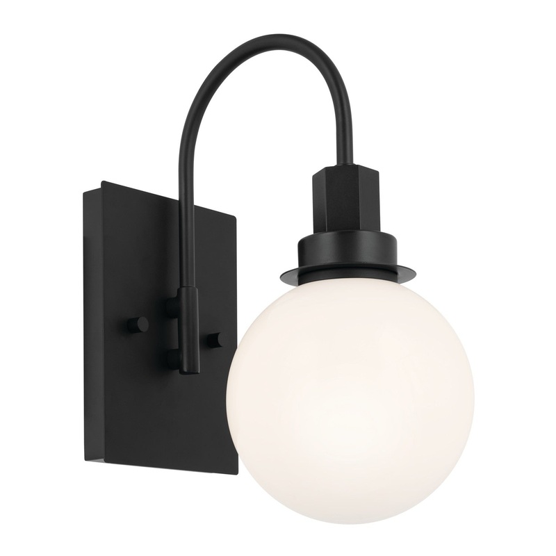 Kichler 55149BK One Light Wall Sconce, Black