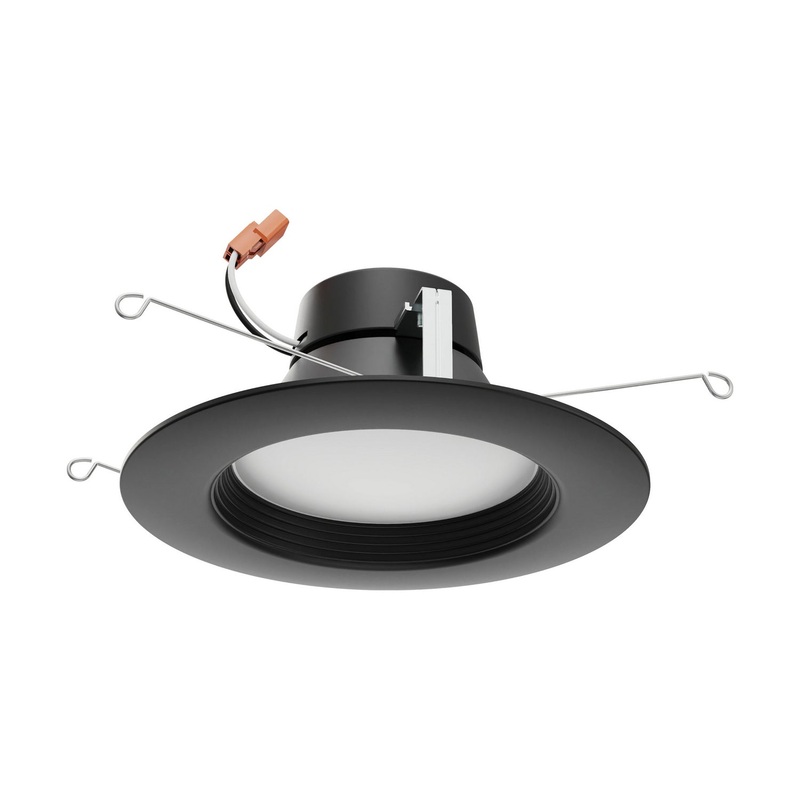 LED Downlight Retrofit in Black Finish by Satco