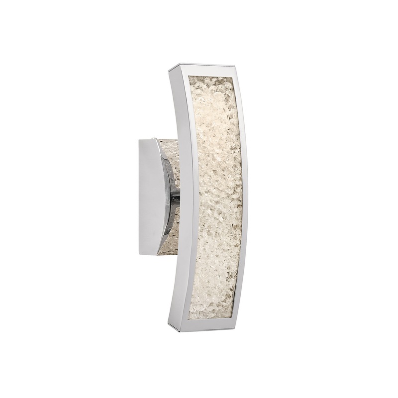 LED Wall Sconce from the Crushed Ice Collection in Chrome Finish by Kichler