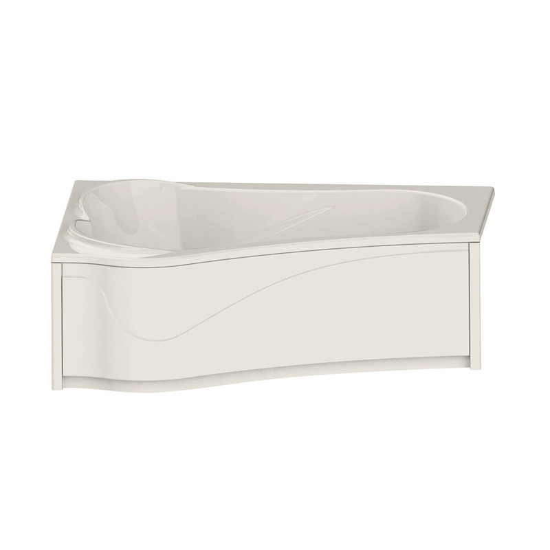 MAAX 105728-R-109-007 Murmur 6043 ASY Acrylic Drop-in Right-Hand Drain Combined Hydrosens & Aerosens Bathtub in Biscuit