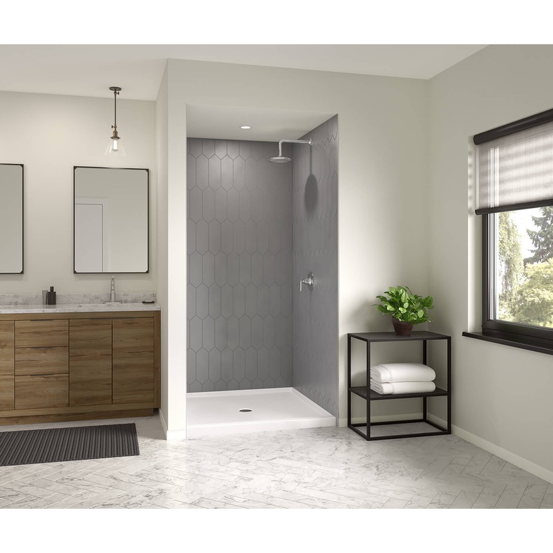 MAAX 106756-000-002-000 Icon 4848 AcrylX Alcove Shower Base with Center Drain in White