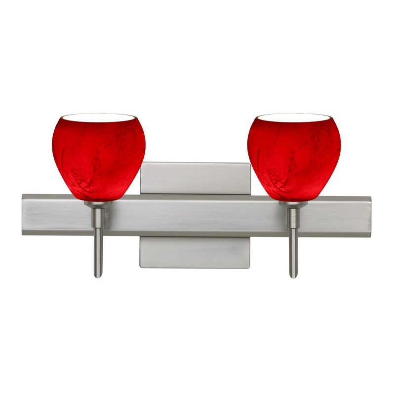 Two Light Wall Sconce from the Tay Tay Collection in Satin Nickel Finish by Besa