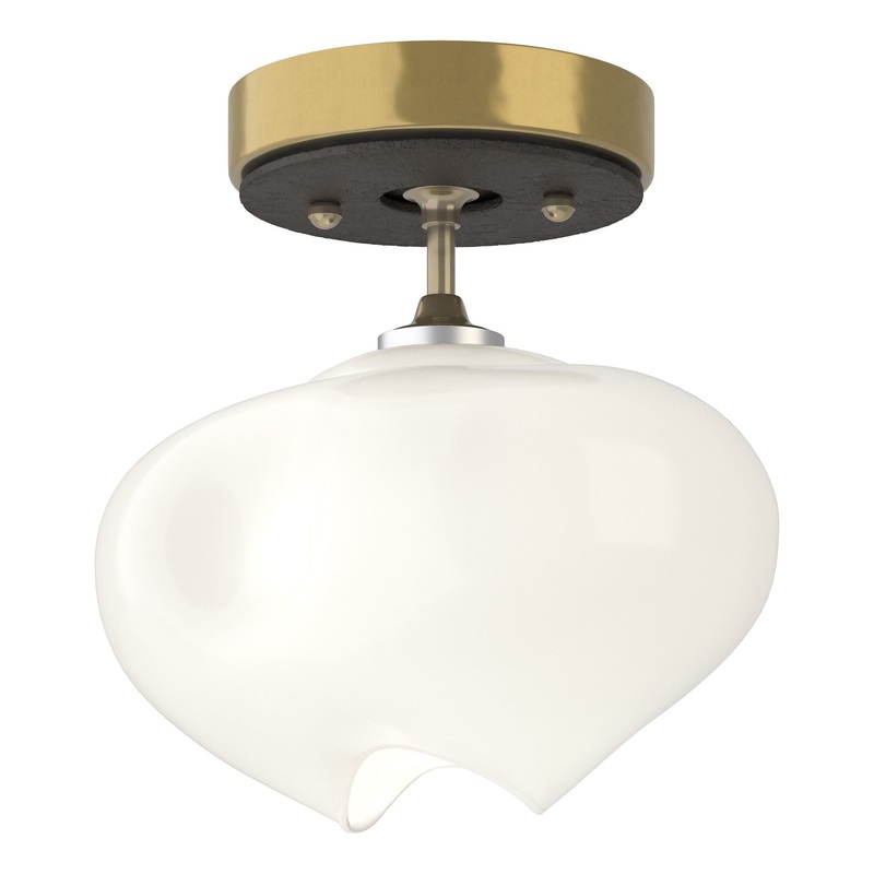 Ume 1-Light Semi-Flush Modern Brass Oil Rubbed Bronze