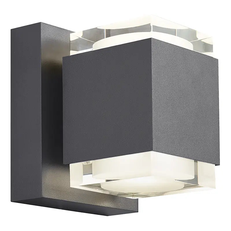 Voto 8 Outdoor Wall Up & Downlight Charcoal In-Line Fuse