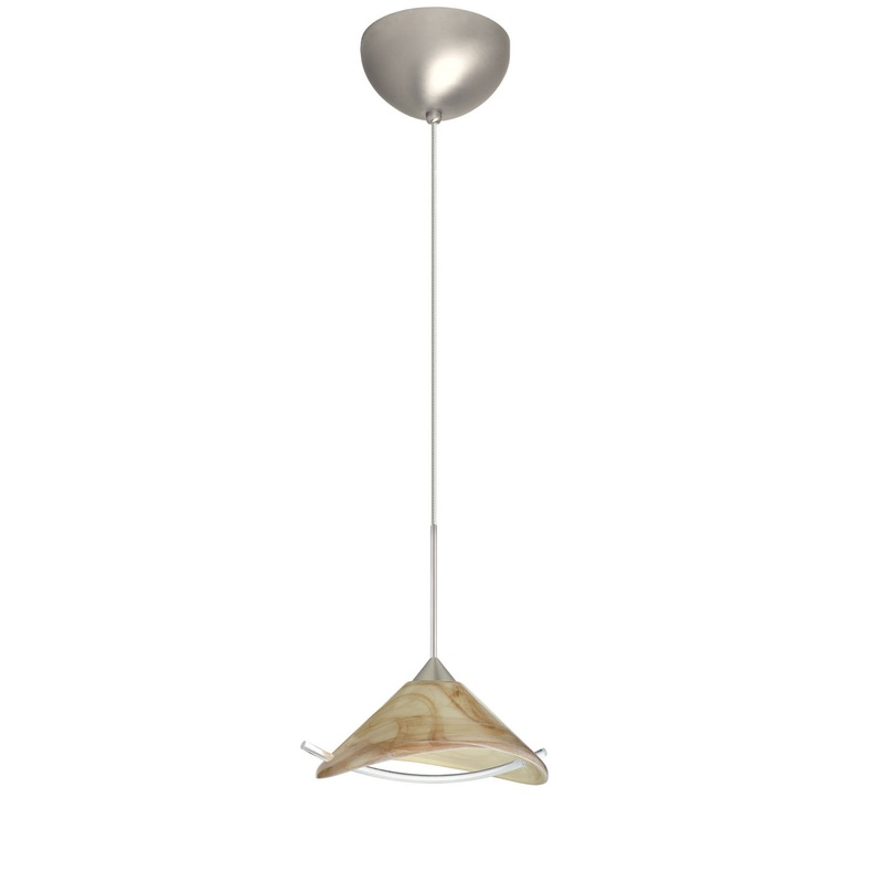 Besa 1XC-181305-SN Hoppi One Light Pendant Satin Nickel