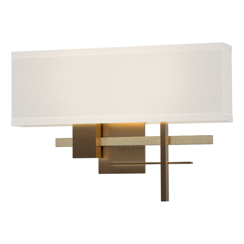Cosmo Sconce Bronze Soft Gold Flax Shade (SE)