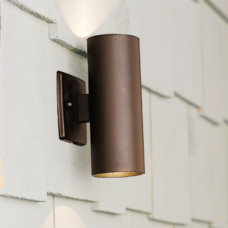 Kichler 15079AZT Two Light Deck Light, Textured Architectural Bronze