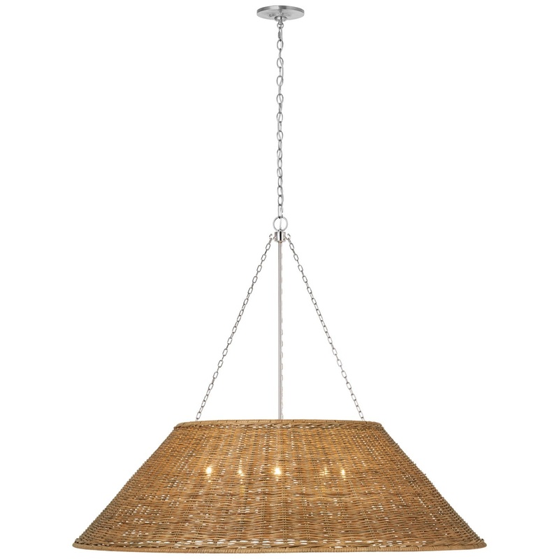 LED Pendant from the Corinne Collection in Polished Nickel Finish by Visual Comfort Signature