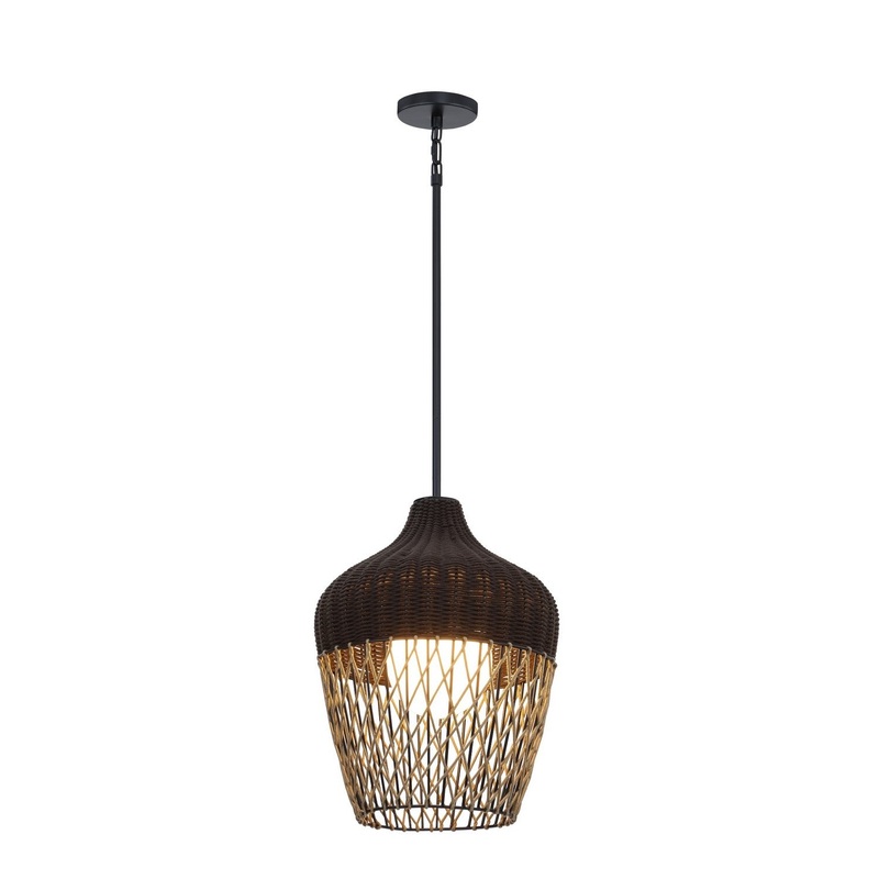 One Light Outdoor & Landscape from the Hannha Collection in Brown Finish by Eurofase