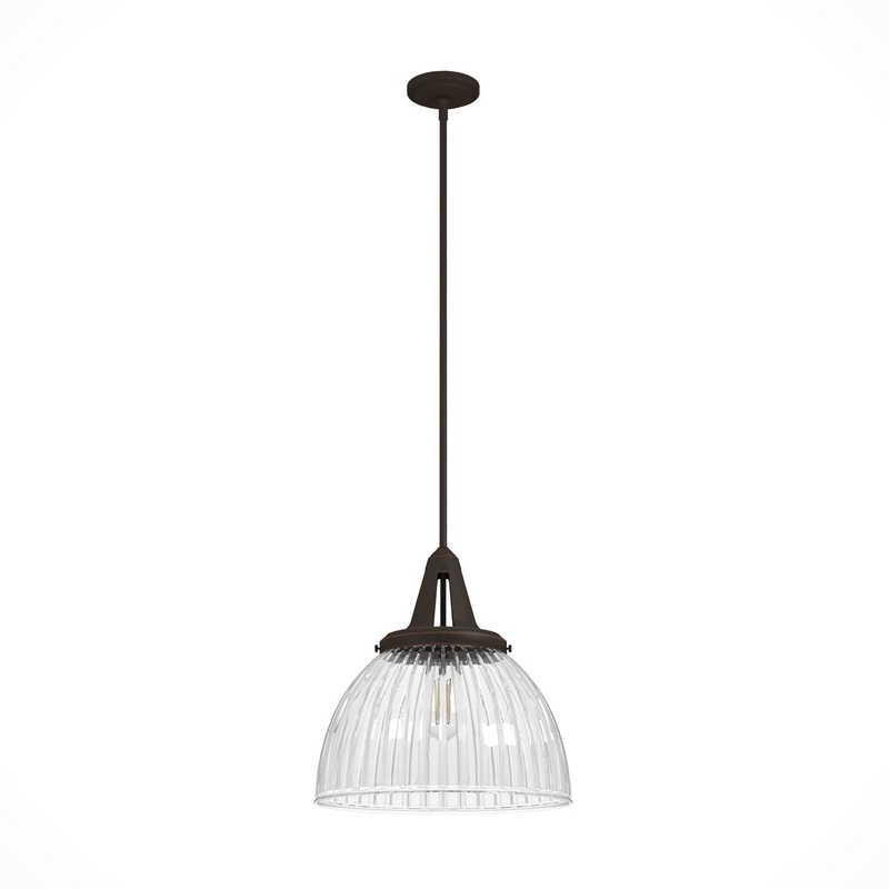 One Light Pendant from the Cypress Grove Collection in Onyx Bengal Finish by Hunter