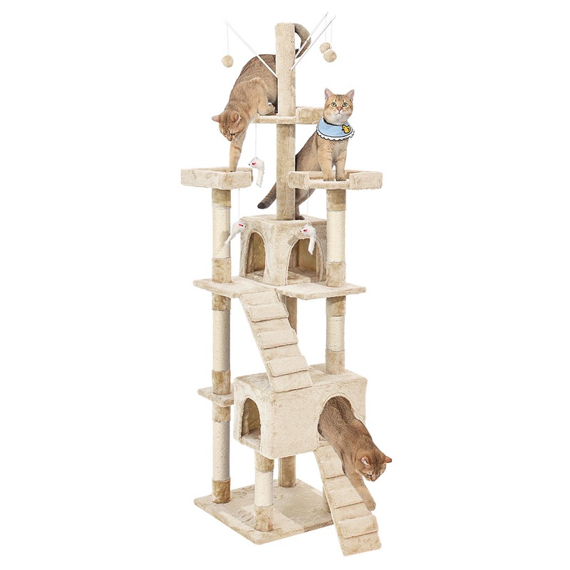 PaWz Cat Tree Scratching Post Scratcher Beige