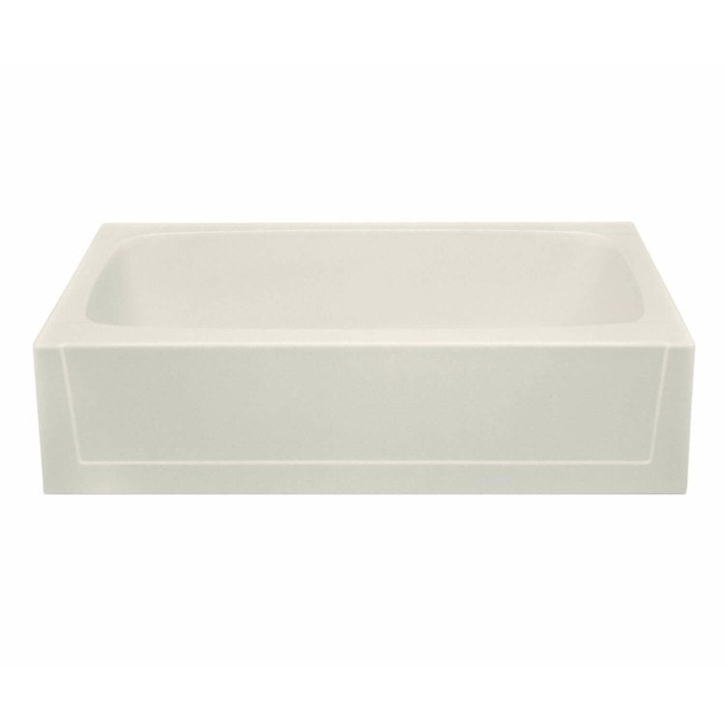 Soaking Tub Alcove Left Drain Biscuit Rectangle 50 Gallons 60 x 30 x 15 Inch