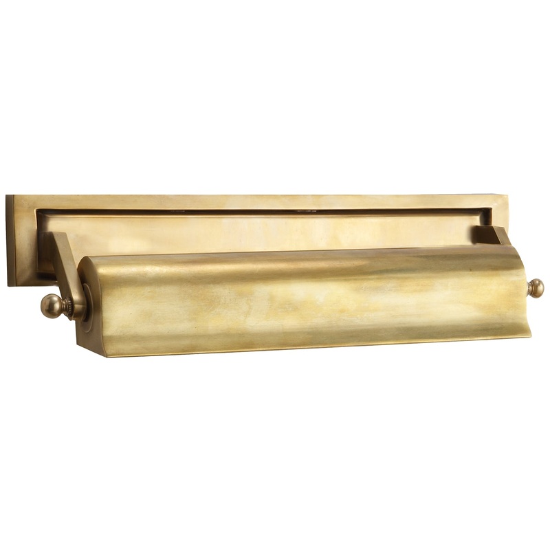 Two Light Picture Light from the Library Collection in Hand-Rubbed Antique Brass Finish by Visual Comfort Signature