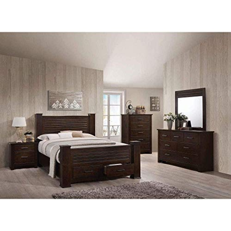 YRRA Comodino di Transizione con 2 cassetti e Maniglie in Metallo, Comodino, Divano, tavolino Laterale per Soggiorno, Camera da Letto, Completamente assemblato 26 L x 17 P x 26 A (Mogano)