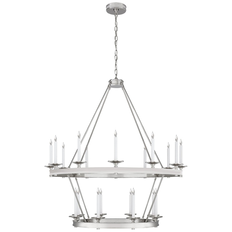 20 Light Chandelier from the Launceton Collection in Polished Nickel Finish by Visual Comfort Signature