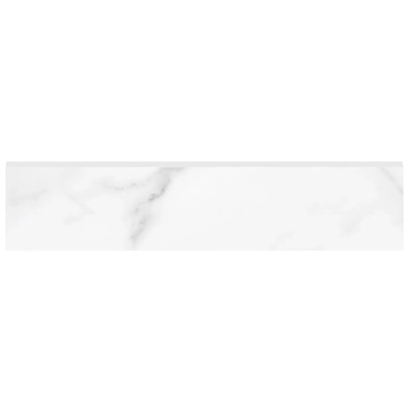 3″ x 12″ Bn La Marca Statuario Honed & Rectified Bullnose Nuovo 3″ x 12″