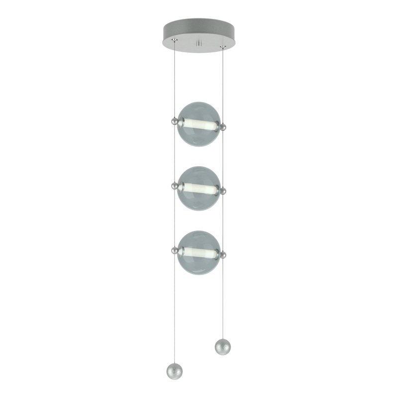 Abacus 3-Light LED Pendant Vintage Platinum Cool Grey Glass (YL)