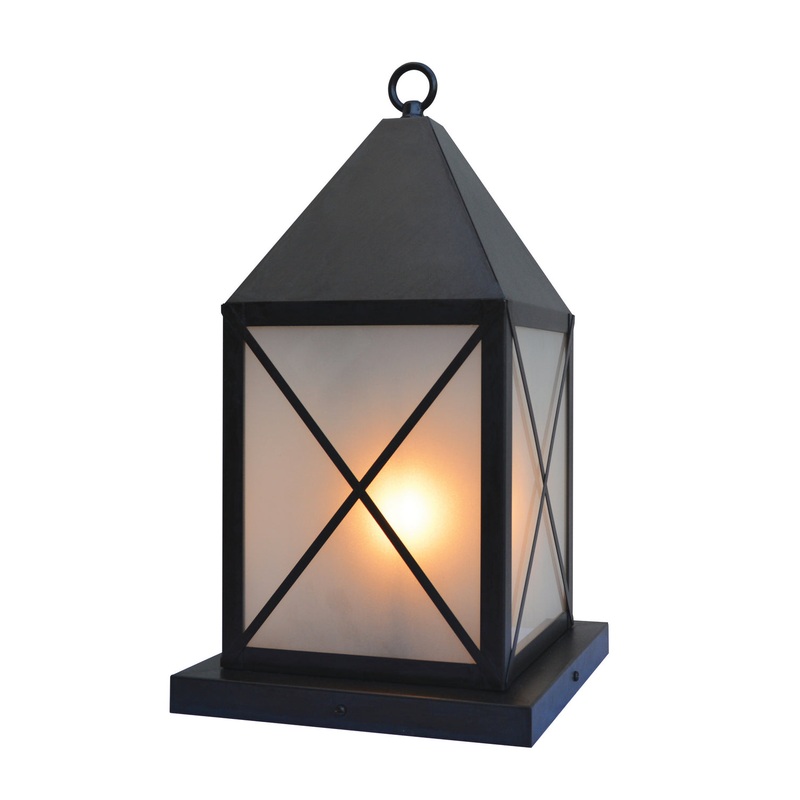 Arroyo NOC-8F-BZ Nottingham One Light Column Mount Bronze