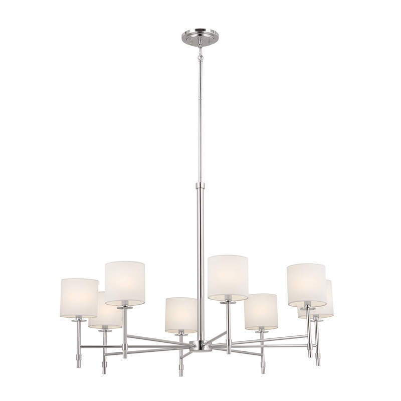 Kichler 52502PN Eight Light Chandelier, Polished Nickel