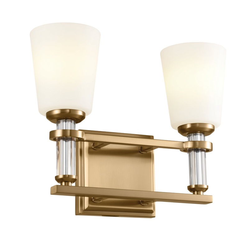 Kichler 55146BNB Two Light Bath, Brushed Natural Brass