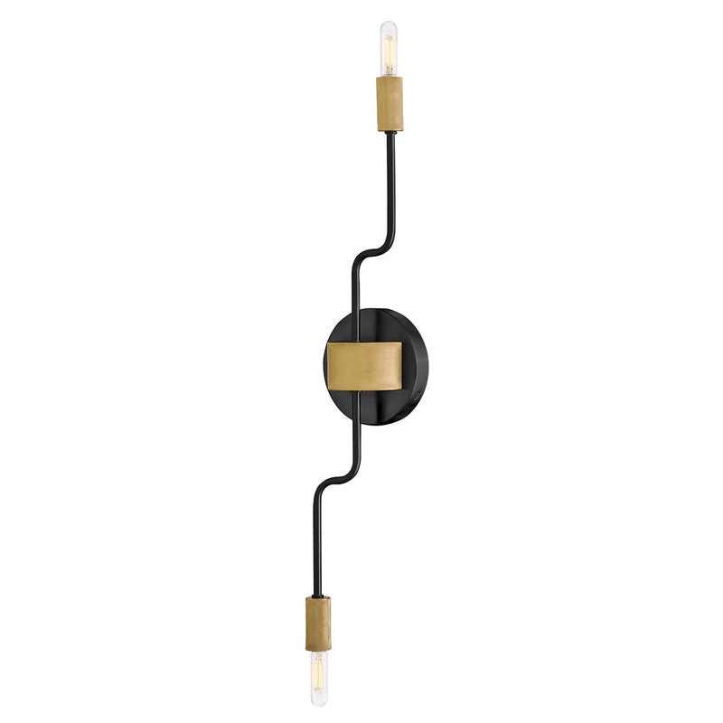 LED Wall Sconce from the Austen Collection in Black Finish by Lark