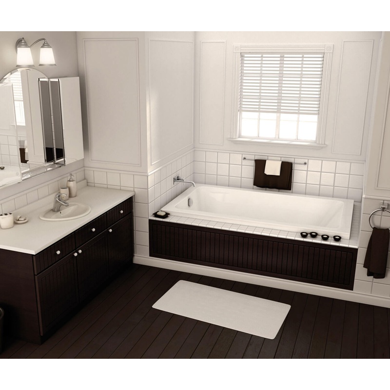 MAAX 101457-103-001-100 Pose 6032 Acrylic Drop-in End Drain Aeroeffect Bathtub in White