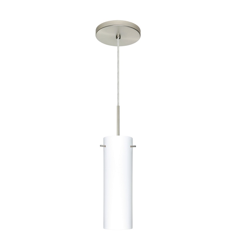 One Light Pendant from the Copa Collection in Satin Nickel Finish by Besa