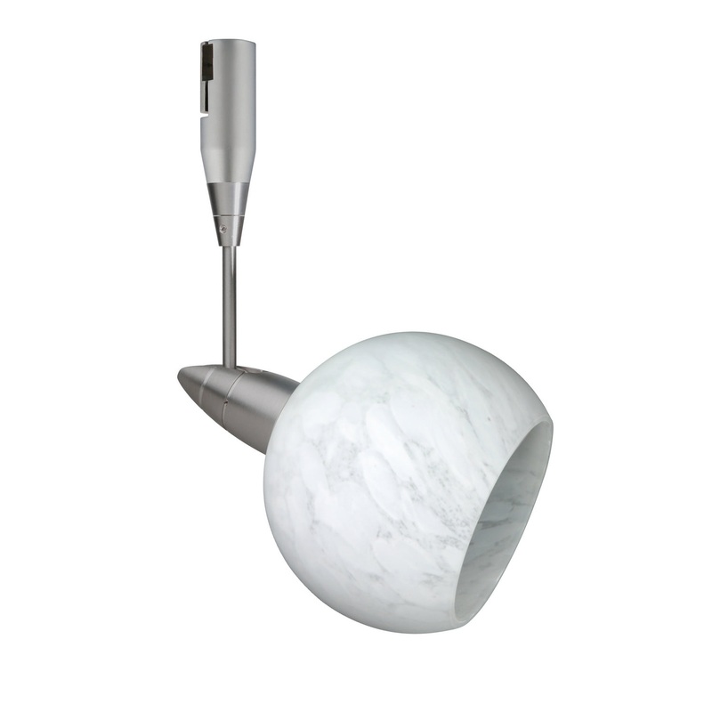 One Light Spotlight from the Palla Collection in Satin Nickel Finish by Besa