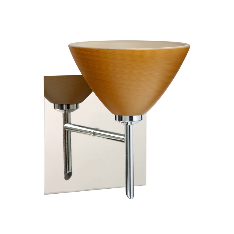 One Light Wall Sconce from the Domi Collection in Chrome Finish by Besa
