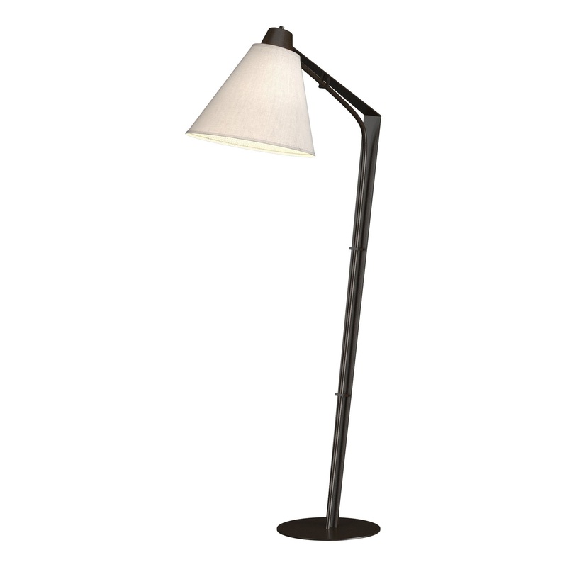 Reach Floor Lamp Oil Rubbed Bronze Flax Shade (SE)