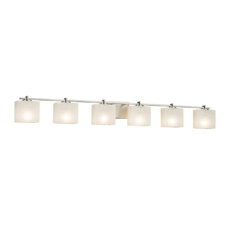 Six Light Bath Bar from the Fusion Collection in Brushed Nickel Finish by Justice Designs