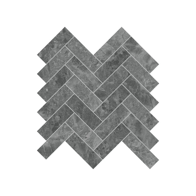 1.25″ x 4″ Gemma Mystique Herringbone Brushed Marble Mosaic 1 Sheet = .89 Sqft
