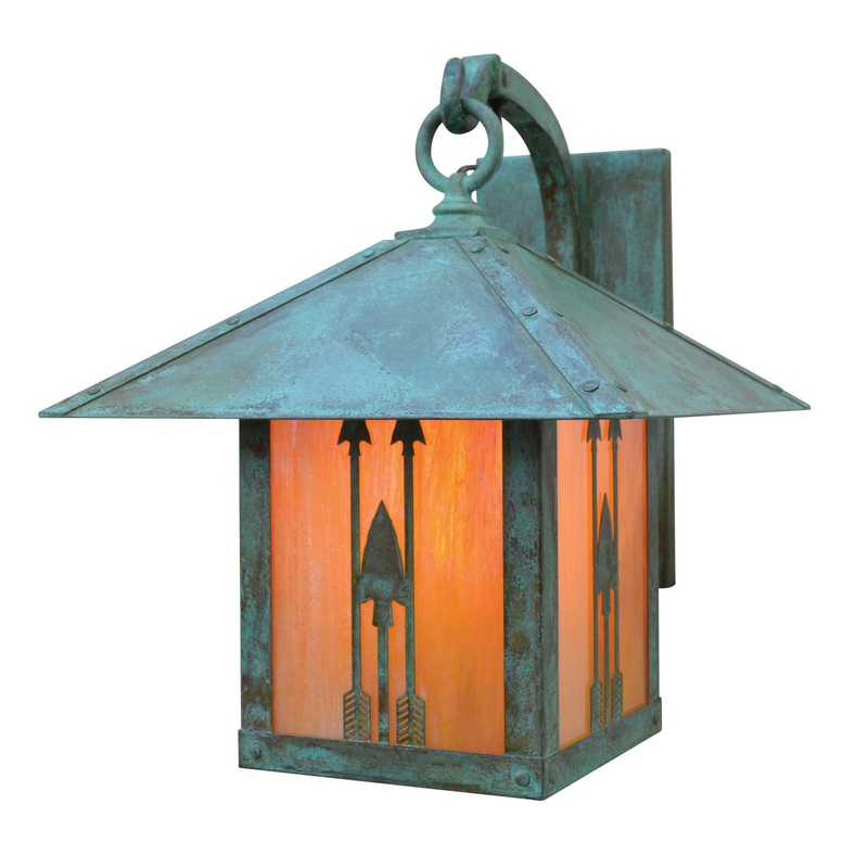 Arroyo TRB-12ARGW-VP Timber Ridge One Light Wall Mount Verdigris Patina