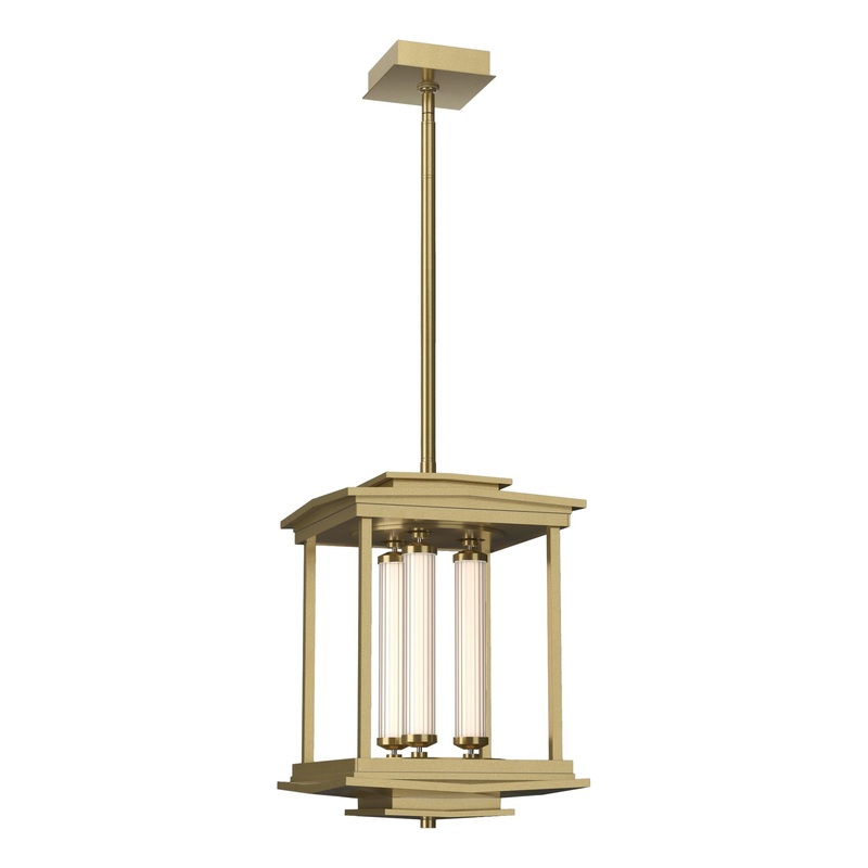 Athena 3-Light LED Lantern Modern Brass