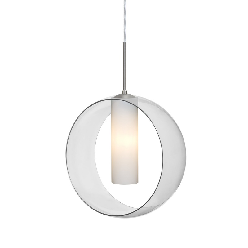 Besa 1JT-PLATOCL-SN Plato One Light Pendant Satin Nickel
