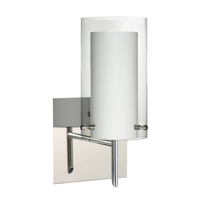 Besa 1SW-C44007-CR-SQ Pahu One Light Wall Sconce Chrome