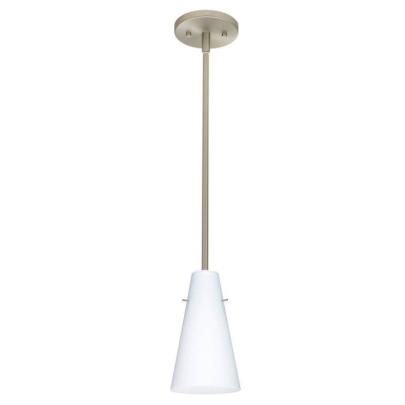 Besa 1TT-412407-LED-SN Cierro One Light Pendant Satin Nickel