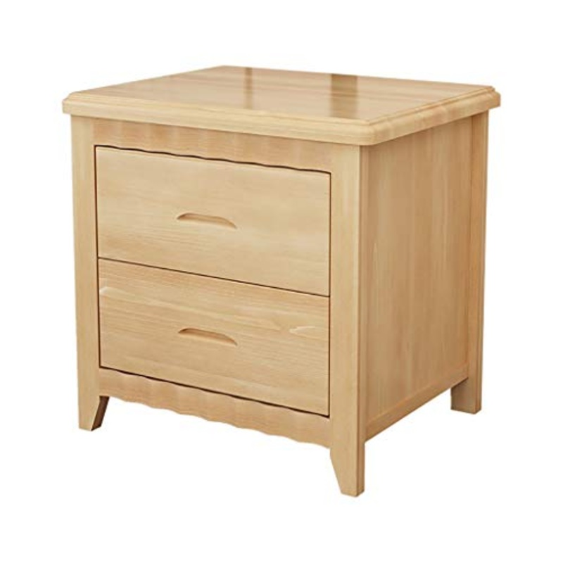 Comodini Decorazione Legno Massello, con Camera da Letto con Cassetti, Moderno E Semplice Contenitore Piccolo Armadio Contenitore 2 Peso 300 Kg-50x41x50 Cm MUMUJIN